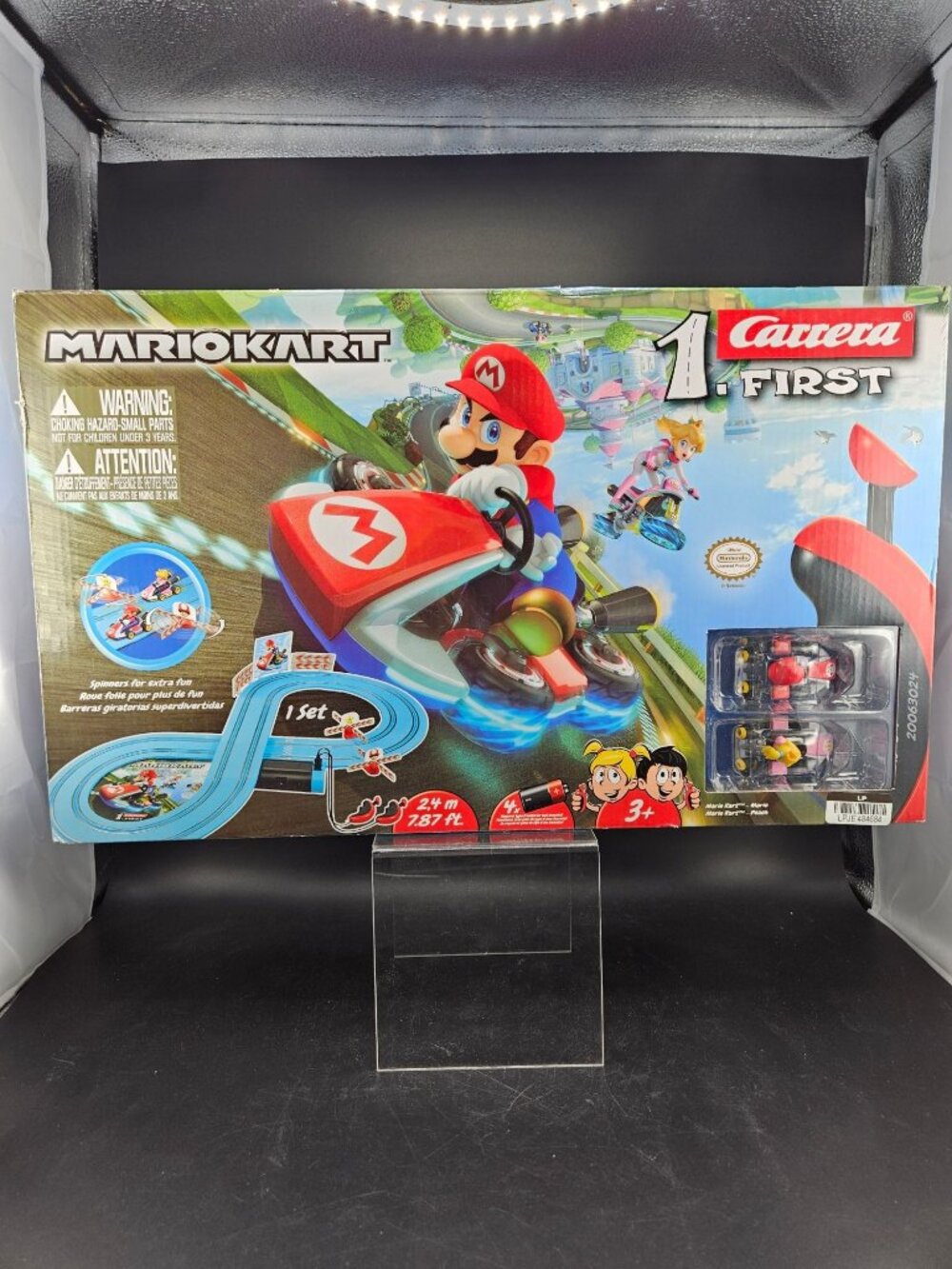 Mario Kart Carrera First Racing Track Set With Mario & Peach 7.87 Ft New